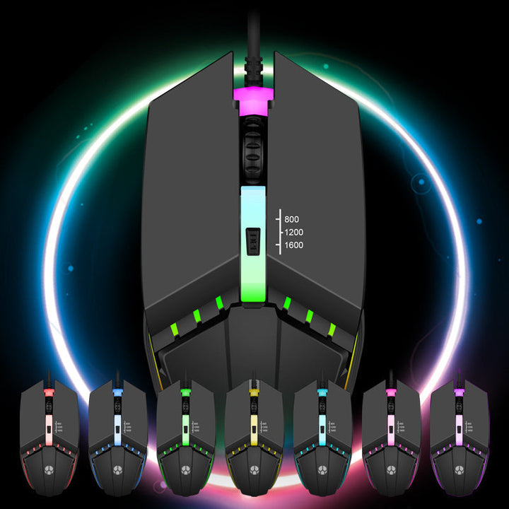 Discover the Ultimate Gaming Experience with Our Wired Mouse USB Glowing Computer Competitive Game