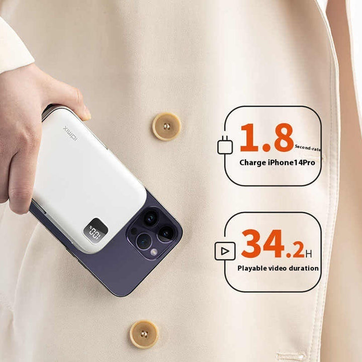 Discover the Power of Convenience with the Magnetic Portable Wireless Power Bank PD20W
